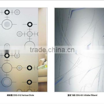 partition /interior door glass/frosed glass