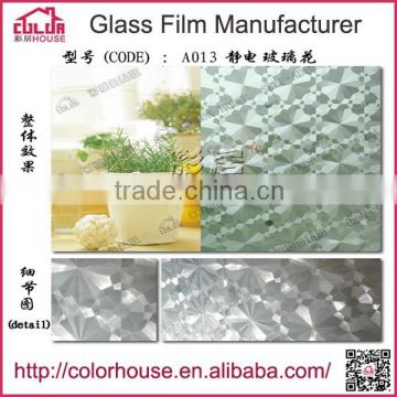 Etched protective film for window stained glass window film