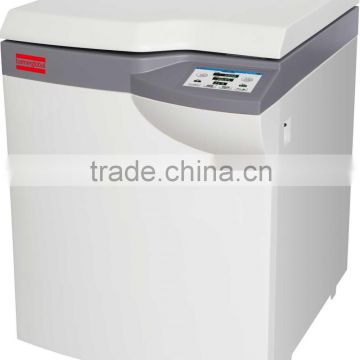 Large volume refrigerated table top centrifuge