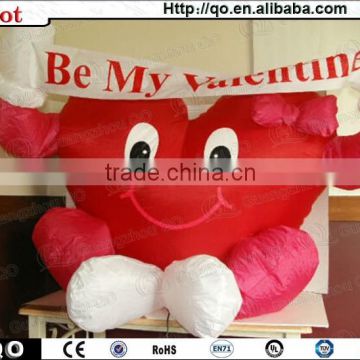 2015 Best selling lovely giant inflatable heart for valentines