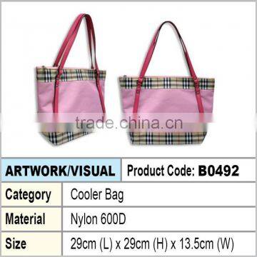 pink cooler tote bag