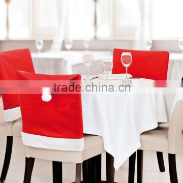 Fast Delivery White Red Felt Christmas Chair Covers