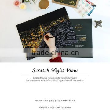 Wholesale new trendy after secret garden coloring books scratch night view new series adult DIY picture with pen