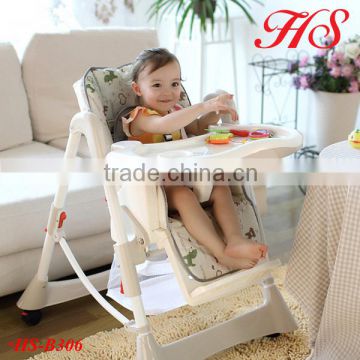 Folded plastic high chair baby kids sitting feeding chair