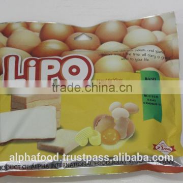 HALAL cream Butter biscuits cookies with 230G Bag Packaging for Bangladesh and Pakistan