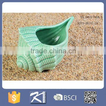 Ceramic porcelain sea shell shaped plate