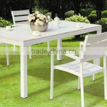 Hotsale Outdoor WPC Polywood Dining sets -white table folding chair