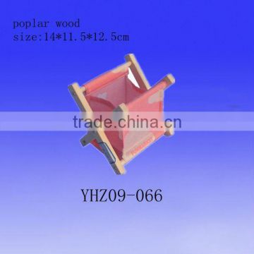 poplar wood non-woven fabric laundry basket/bag YHZ09-066