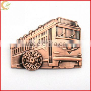 Zinc alloy antique bronze plating 3D custom metal pin