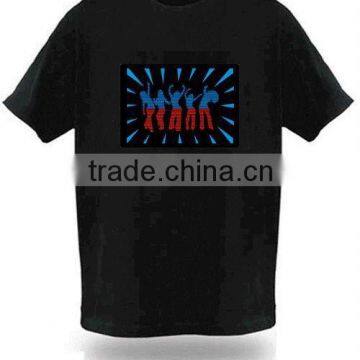 good quality cotton glowing El t-shirt printing