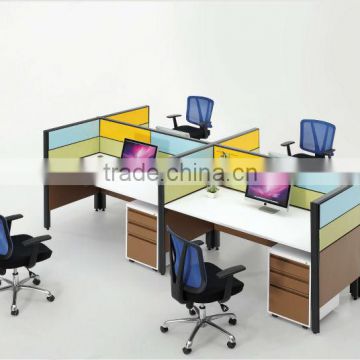 OEM 70 MM thickness style steel partition/Cube Solutions Mid Height Call Center Cubicles, Pod of 4