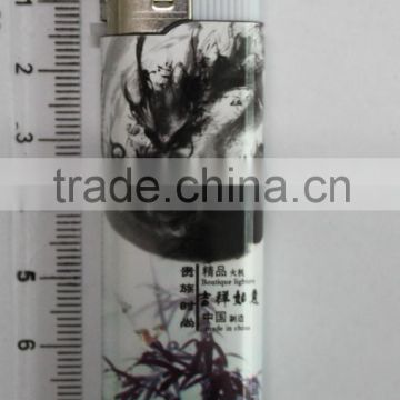 Refillable paper pattern plastic electronic Lighter