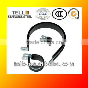 stainless steel pipe clamp with rubber