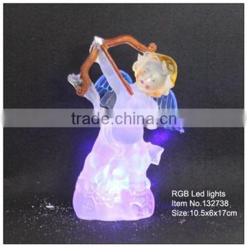 2015 Hot selling Acrylic angel figurines Christmas decoration with led light