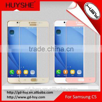 HUYSHE edge to edge tempered glass for Samsung Galaxy C5 C5000 full cover screen protector