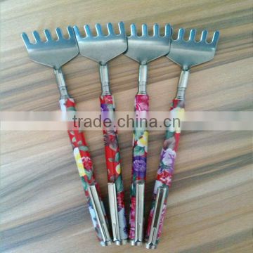 WIth Flowers Extendable Stainless Steel telescopic back scratcher