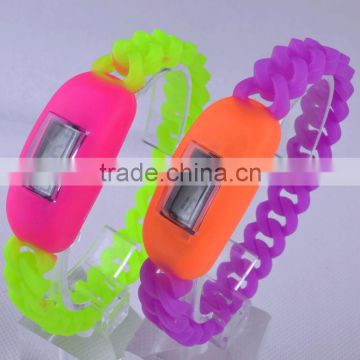 New fashion wristband Gel-Watch led gel bracelet watch for promotion