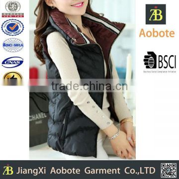 2015 Fast Delivery Customized Outdoor Woman Slim Down Vests