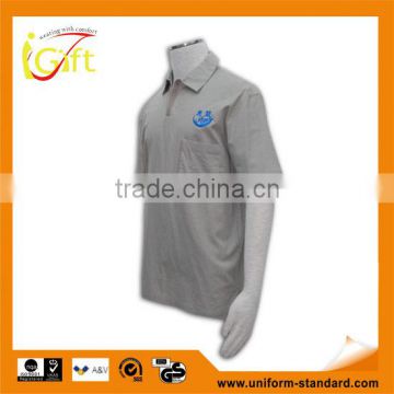 100% Cotton Design china made logo printing grey mens casual shirt design