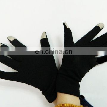 knitted silk touch screen hand gloves
