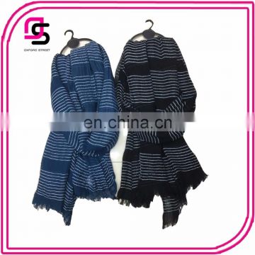 2017 fashion prevalent joker stripe voile purity tassels shawls long scarves for ladys