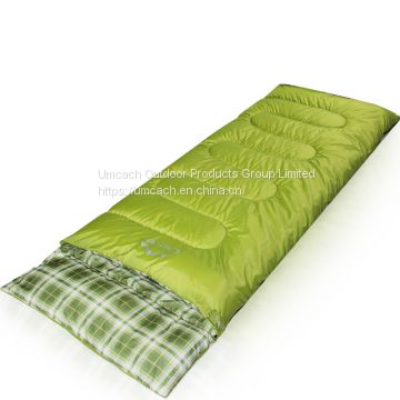 Three Season Water-proof Hollow Cotton Envelope Sleeping Bag with Zipper Close