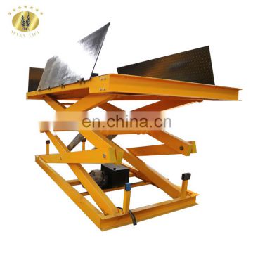 7LSJD Shandong SevenLift hydraulic stationary double scissor cargo vertical industrial lifts platforms without pit