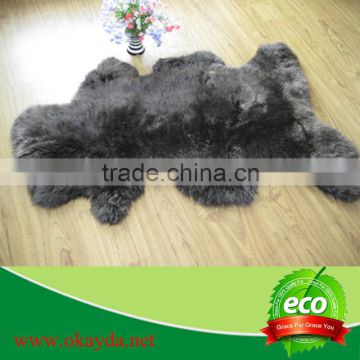 Wholesale fur trim rug / fur trimming rug