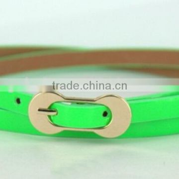 kids fashion fluorescence green col PU belt