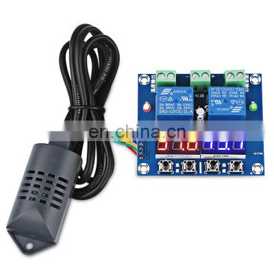 XH-M452 DC 12V LED Digital Temperature and Humidity Controller Independent Output 10A Relay Control Load Thermostat