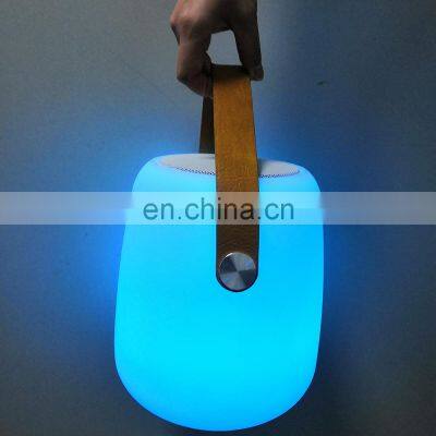 PE plastic speaker wireless waterproof colorful led Speaker Manufacture wholesale Portable Round Bt Speaker TWS function