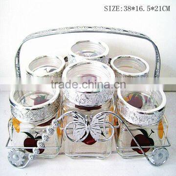 glass coffee container glass coffee set glass bottle food