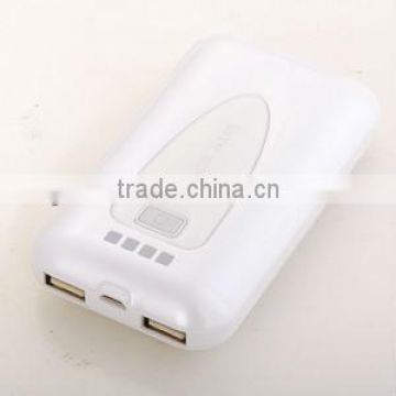High capacity power bank external battery with dual output&LED Light for smart phone