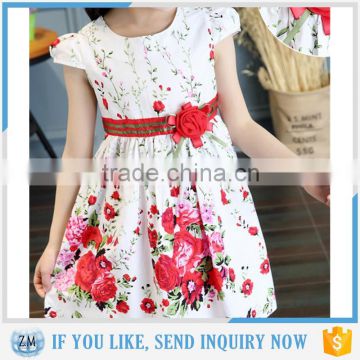 Patterned baby girl fairy dress with high quality