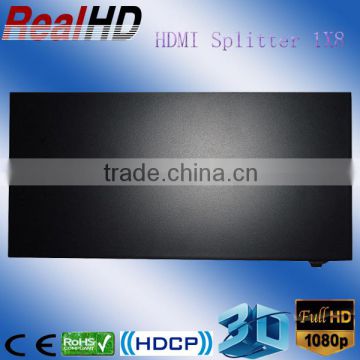 1x8 Amplifier 2 input 4 output HDMI Switch Splitter Support CEC