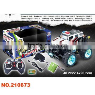 4CH DANCING RC CAR WITH LIGHTING&MP3 AND BLACK WHEEL