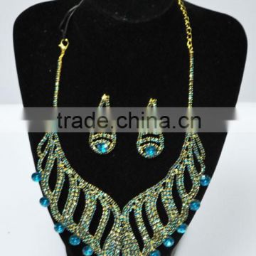 J0116-6 wholesale african crystal jewelry set 2015