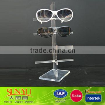 Crystal Acrylic Eyewear Display Holder For Store Promotion Manufacturers
