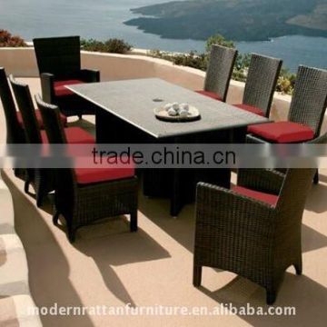2015 unique design Europe popular rectangle Wicker Dining Sets for restauants or for outdoor use