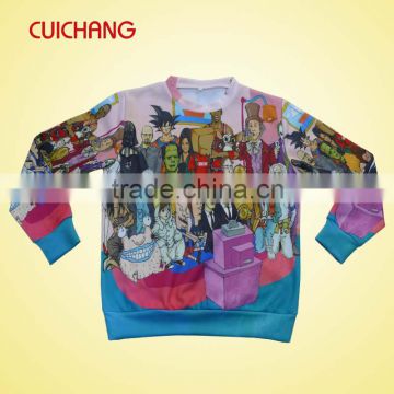 Sublimation all over print crewneck sweatshirt with good quality