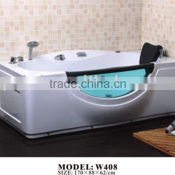 Rectangle ABS massage whirlpool bathtub for one person (W408)