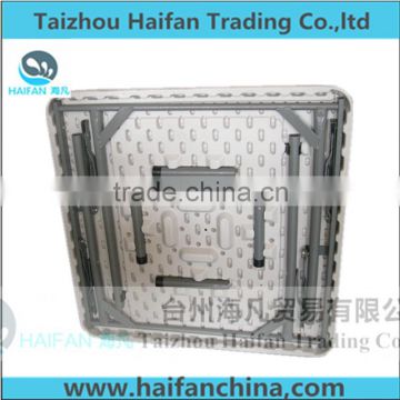 high quality HDPE 70cm white square plastic poker table/hot sell plastic foldable table
