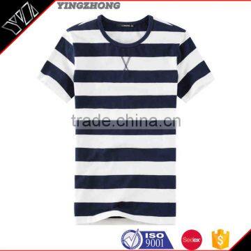 wholesale clothing high quality 100%cotton o neck stripes tshirts bulk with Chian clothes factory                        
                                                                                Supplier's Choice