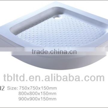 Acrylic shower tray TB-T002,sector/square shower tray with self support,good price&quality shower tray in Chinese factory