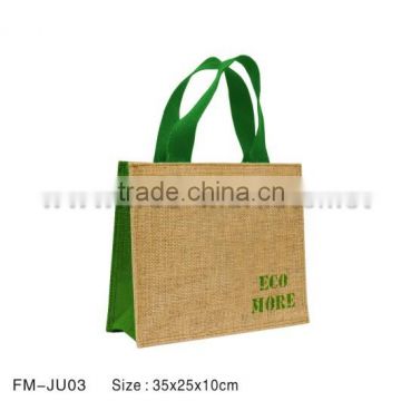 Eco friendly natural vintage jute shopping bags