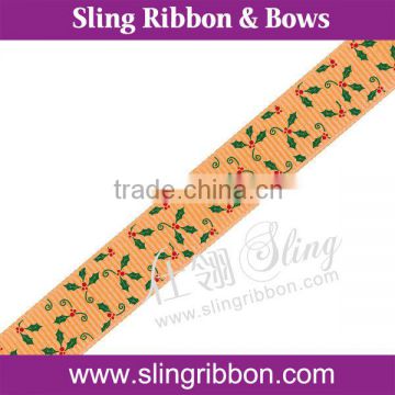 Floral Print Ribbon For Christmas Day Wholesale