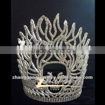 fashion new design large rhinestone pageant crown