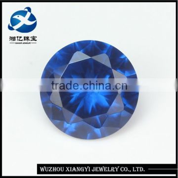 Hot products round brilliant cut blue loose artificial spinel gemstones