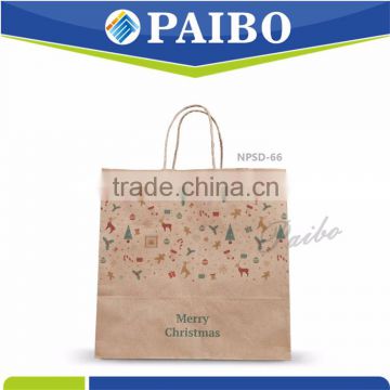 NPSD-66 Merry Xmas Art paper bag with handle Professional manufacturer for christmas Lovely