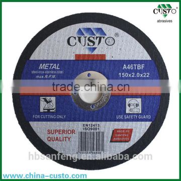6 inch 150mm Type 41abrasive cut off wheel for metal China Factory with high quality